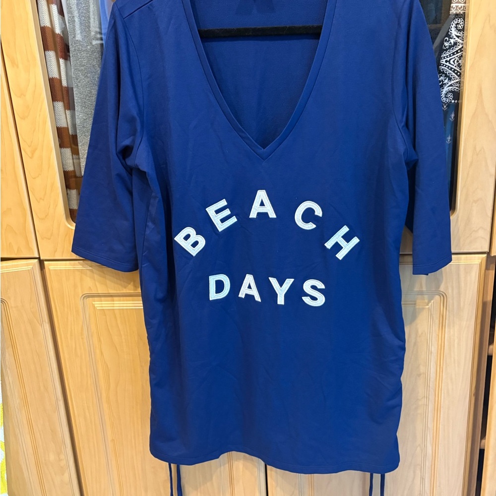 VENUS Royal Blue V-Neck Top/Cover up